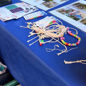 Craft bracelets at PRYA booth